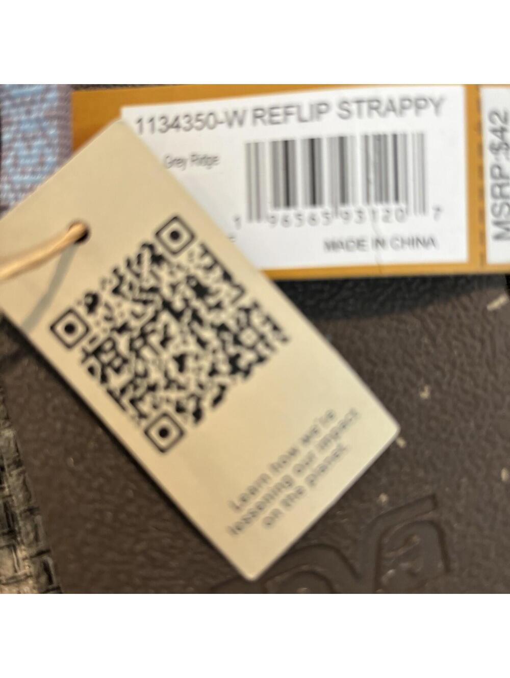 NEW! Teva Women’s REFLIP Strappy Sandals - Boho Gray Ridge Size 6 Recycled $42 - Picture 4 of 6